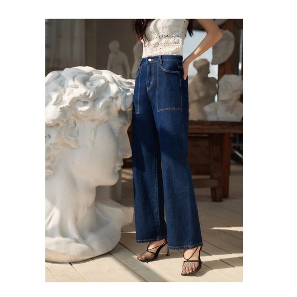 MOTF PREMIUM COTTON WIDE LEG JEANS (Never Used) - Picture 2 of 3